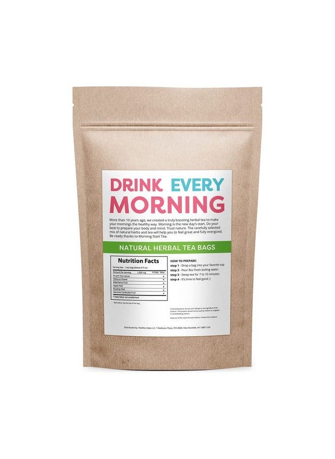 Detox Skinny Herb Tea - Morning Start Hibiscus Tea Bags Detox Tea 28 Count Drink Every Morning Caffeine Free Gluten Free Keto Friendly By Detox Skinny Herb Tea - Image 1