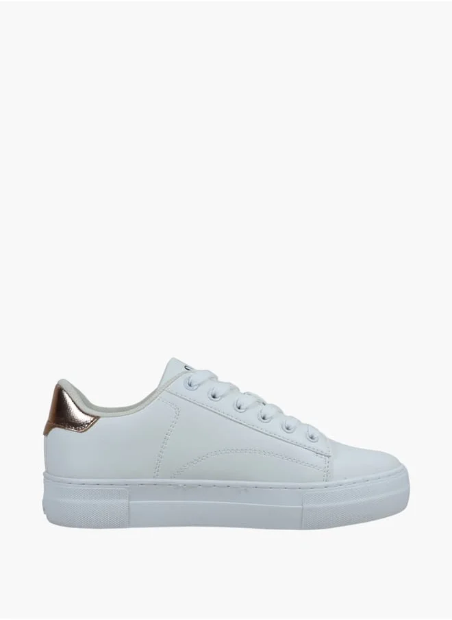 GAP Women's Panelled Sneakers with Lace-Up Closure - PORTLAND