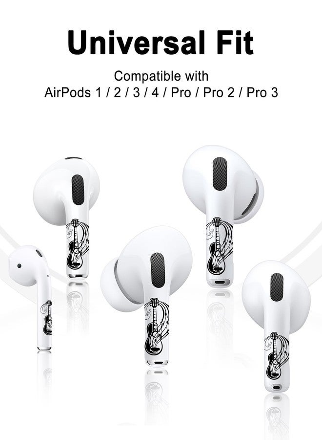RockMax for AirPods Pro 2 Skin, Easy to Spot, Universal Fit for AirPods Pro 3/2/1 and Gen 1/2/3/4, Guitar Sticker Cover, Unique Gift for Women and Men - Image 4