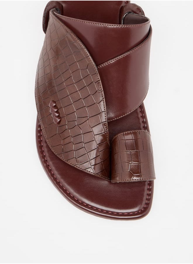 LBL by Shoexpress - Men Textured Slip-On Arabic Sandals Ramadan Collection - Image 1