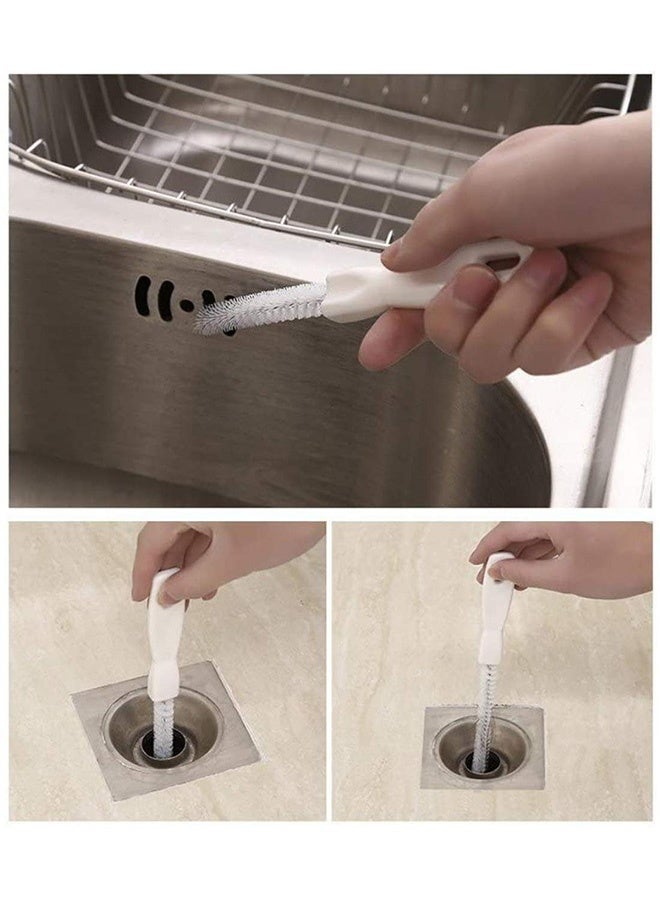 Peachjoy فرشاة تنظيف الأحواض المرنة أداة تنظيف أنابيب المياه سدادة الحمام مزيل الشعر الطويل فرشاة تنظيف الفائض أداة فتح المجاري - Image 5