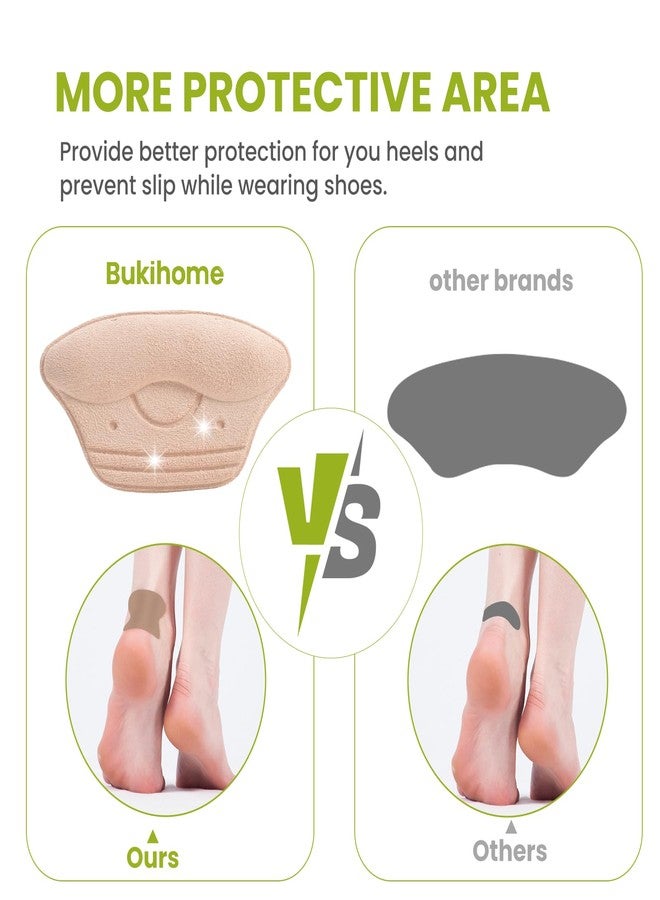 Bukihome Heel Grips Pads for Women Shoes - Bukihome Heel Inserts Liners Non-Slip for Loose Too Big Shoes - Shoe Cushions Fillers Prevent Blister Callus Rubbing Pain Fatigue Relief, Fits Most Shoe (2 Pairs) - Image 3