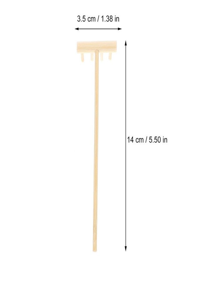 YARNOW 60 Pcs Sand Rake Zen Garden Accessory Meditation Rake Mini Garden Rake Four Tine Desktop Rake Zen Garden Rake Mini Bamboo Rake Sand Smoothing Rake Sand Table Mini Rake Sandbox Rake - Image 3