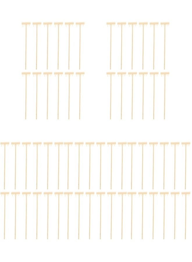 YARNOW 60 Pcs Sand Rake Zen Garden Accessory Meditation Rake Mini Garden Rake Four Tine Desktop Rake Zen Garden Rake Mini Bamboo Rake Sand Smoothing Rake Sand Table Mini Rake Sandbox Rake - Image 1