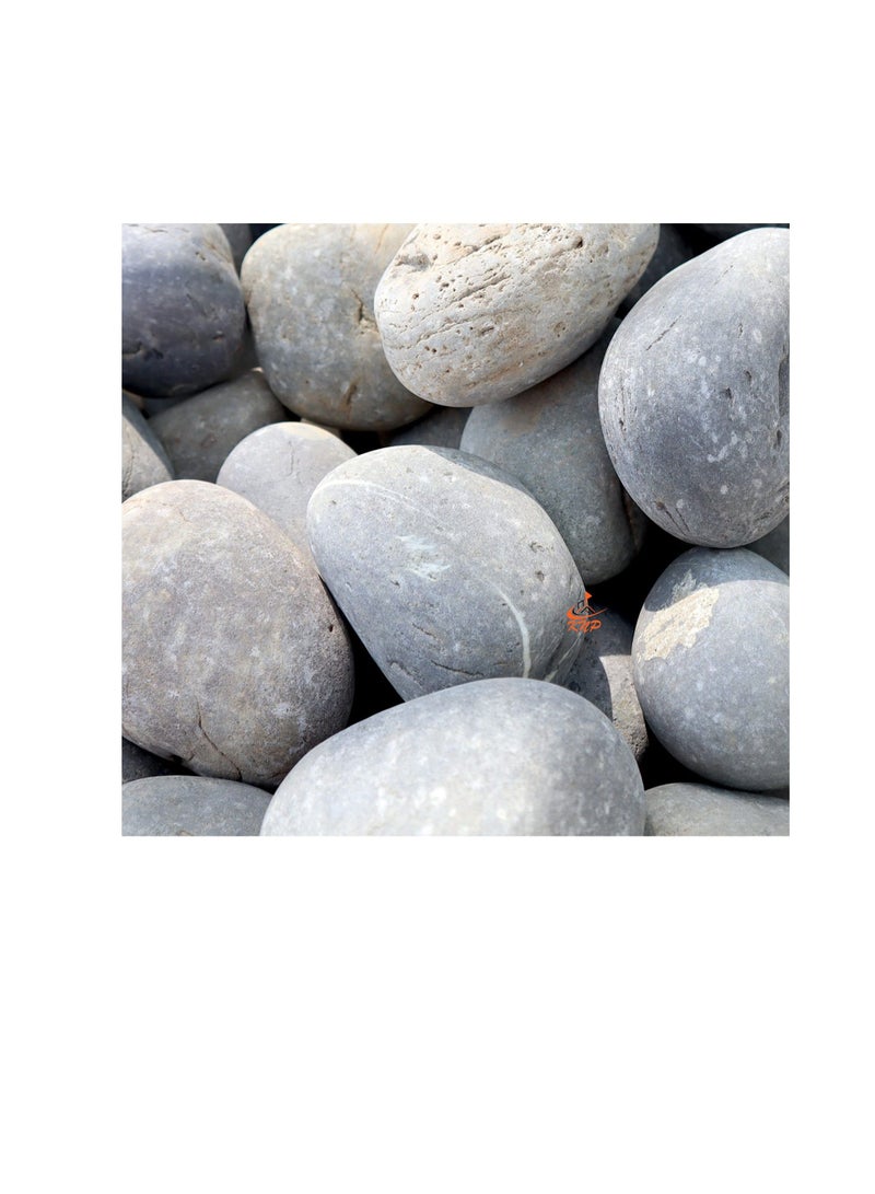KNP Gray River Pebbles Natural Garden Material 5-8 CM 20KG - Image 1