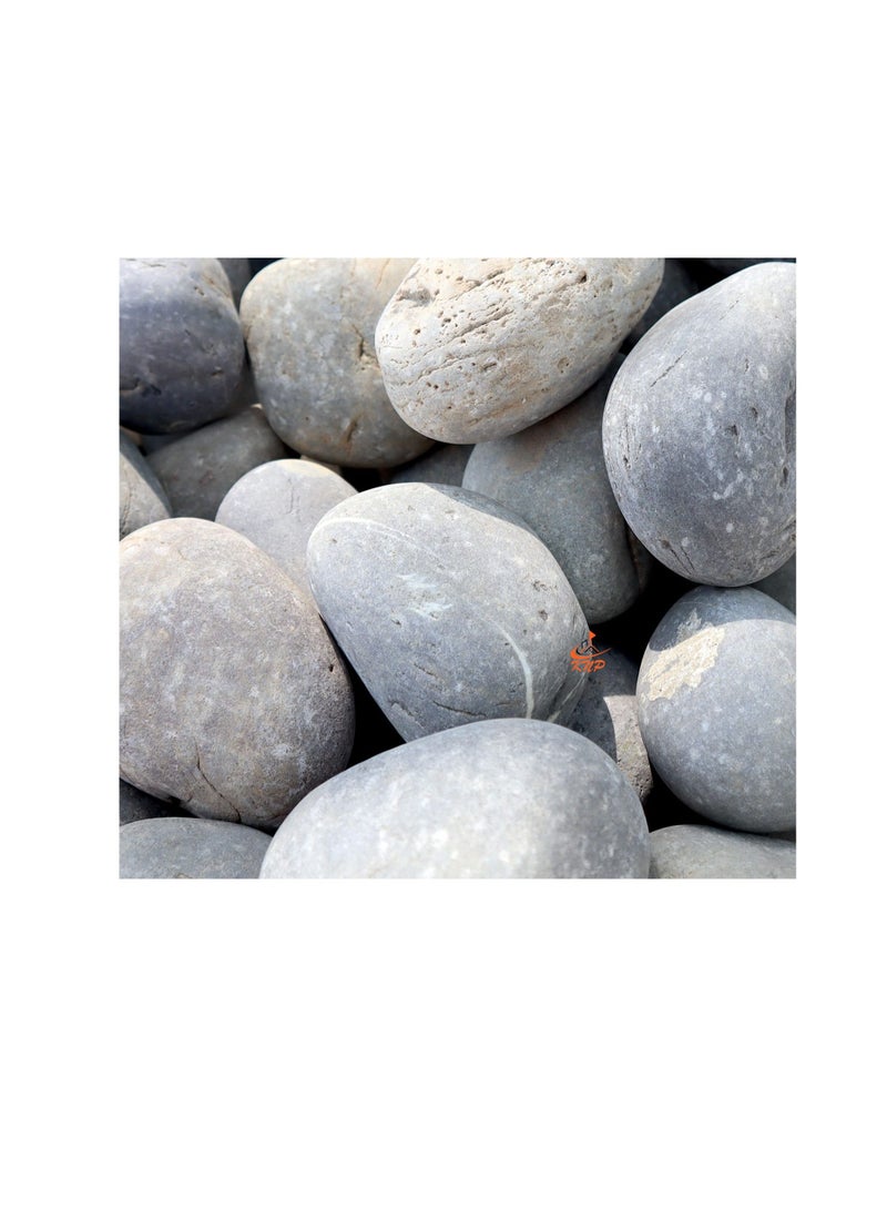KNP Gray River Pebbles Natural Garden Material 5-8 CM 20KG - Image 2