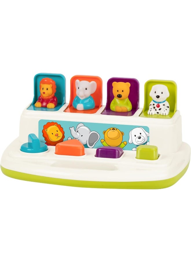 BATTAT Cause-And-Effect Pop Up Toy - Developmental Toy With Animals And Colors - Pop-Up Pals - For Kids, Toddlers, Babies - Pop-Up Pals - 18 Months +  - Image 1