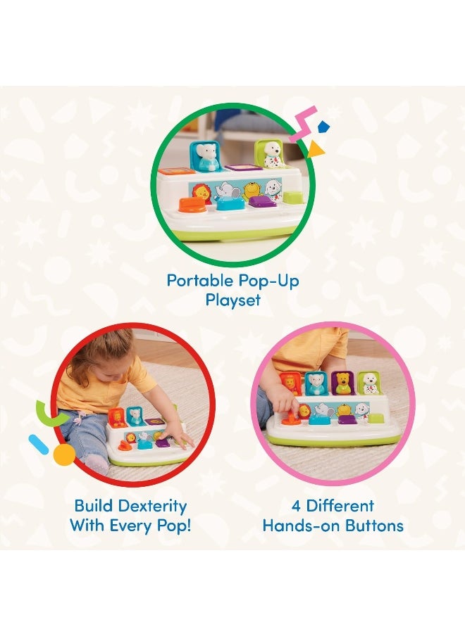 BATTAT Cause-And-Effect Pop Up Toy - Developmental Toy With Animals And Colors - Pop-Up Pals - For Kids, Toddlers, Babies - Pop-Up Pals - 18 Months +  - Image 4