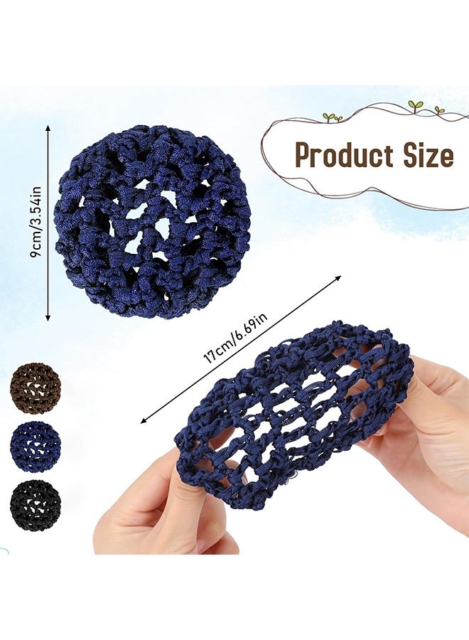 اتش واي غطاء كعكة الشعر ، 3 قطع الباليه قابلة لإعادة الاستخدام شبكات الشعر كعكة 3 لون قياسي كعكة الشعر غطاء اكسسوارات الشعر للرقص الباليه التزلج اليوغا الرياضة - Image 3