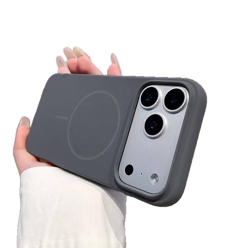 Silicone MagSafe Case for iPhone 17 / 17 Air / 17 Pro / 17 Pro Max with Shockproof and Drop Protection plus Shockproof plus Kickstand plus Strong Magnetic in Khaki - Image 4