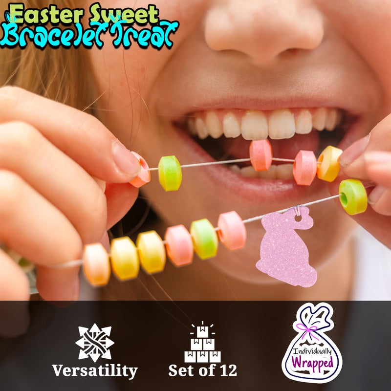 Fun Express Hard Candy Bunny Bracelets for Easter (set of 12) - Image 2
