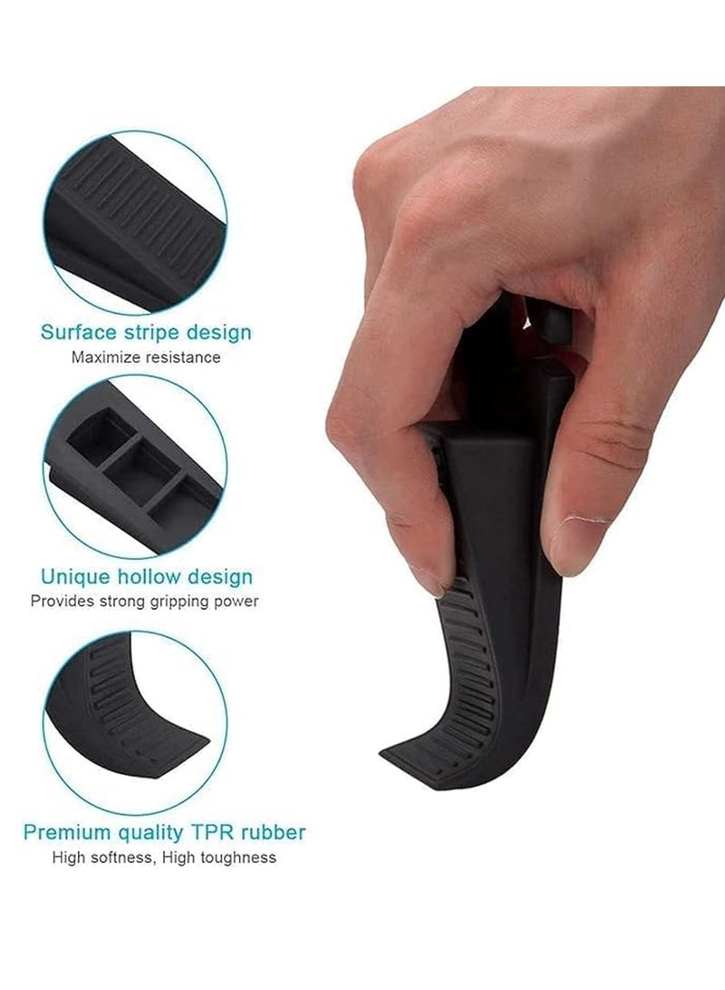 Biella دعامة باب بتصميم فأر أسود - عوازل أنيقة وعملية غير قابلة للانزلاق لحماية السلامة للمنزل والمكتب، مثالية للحمامات والمطابخ والأبواب الداخلية (عبوة من 2) - Image 3