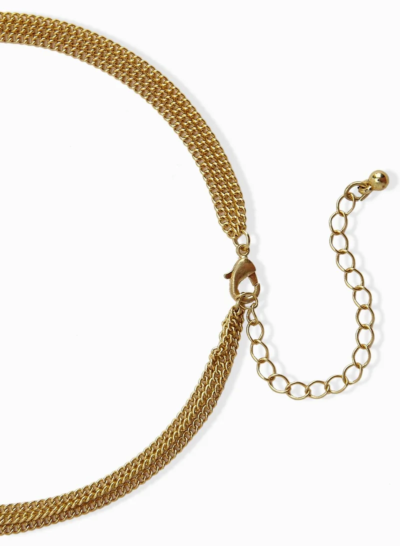 Ginger Edge Drop Necklace