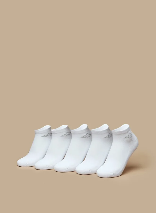 أوكلان Women's Logo Print Ankle Length Sports Socks - Set of 5