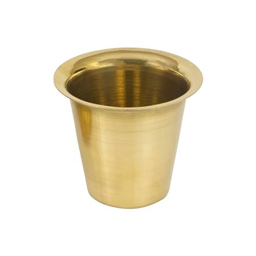Spillbox South Indian Brass Coffee Cup, Madrasi Filter Coffee Tumbler, Kumbakonam Coffee Cup - (2) - Image 2