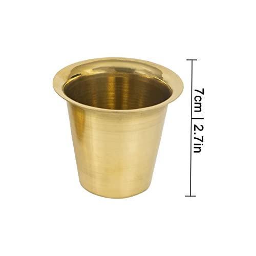 Spillbox South Indian Brass Coffee Cup, Madrasi Filter Coffee Tumbler, Kumbakonam Coffee Cup - (2) - Image 3