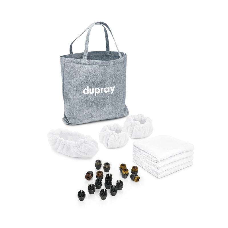 Dupray Steam Cleaning Pack Pro  24Piece Accessory Kit for Dupray Steam Cleaners Versatile set includes everything needed for deep cleaning on multiple surfaces