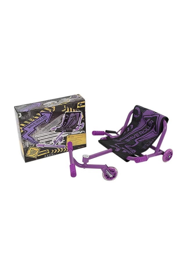 Wave Roller 3-wheel Twister Scooter With Comfortable Seat For Kids And Adults In Purple/Black - Image 2
