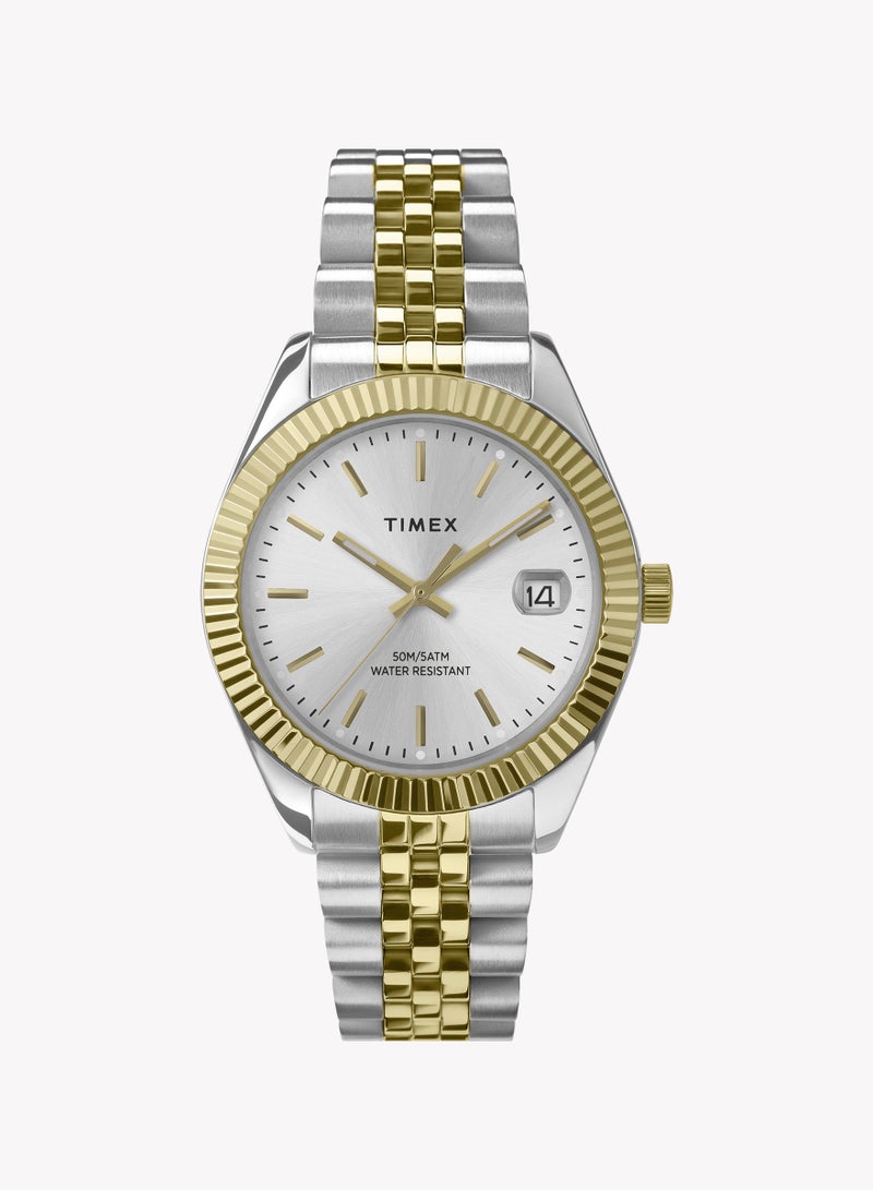 Timex Legacy Two-tone Case and Bracelet with Silver Dial TW2W49700 Women's Watch - Image 1