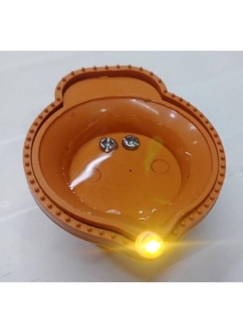 Dannu Dannu Water Sensor Electric LED Diyas Flameless Smokeles Diwali Light Diya Warm Lights for Diwali Decoration Festival Bolcony Gardan Home Office Pack of 24  - Image 2