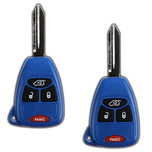 KeylessOption 2X KeylessOption Key Fob for 2004 2005 2006 2007 2008 2009 2010 2011 2012 2013 2014 2015 2016 Chrysler 300 Dodge Durango Ram Jeep Cherokee Remote, 4-Button OHT692427AA, Programming Guide Included - Image 1