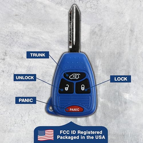 KeylessOption 2X KeylessOption Key Fob for 2004 2005 2006 2007 2008 2009 2010 2011 2012 2013 2014 2015 2016 Chrysler 300 Dodge Durango Ram Jeep Cherokee Remote, 4-Button OHT692427AA, Programming Guide Included - Image 5