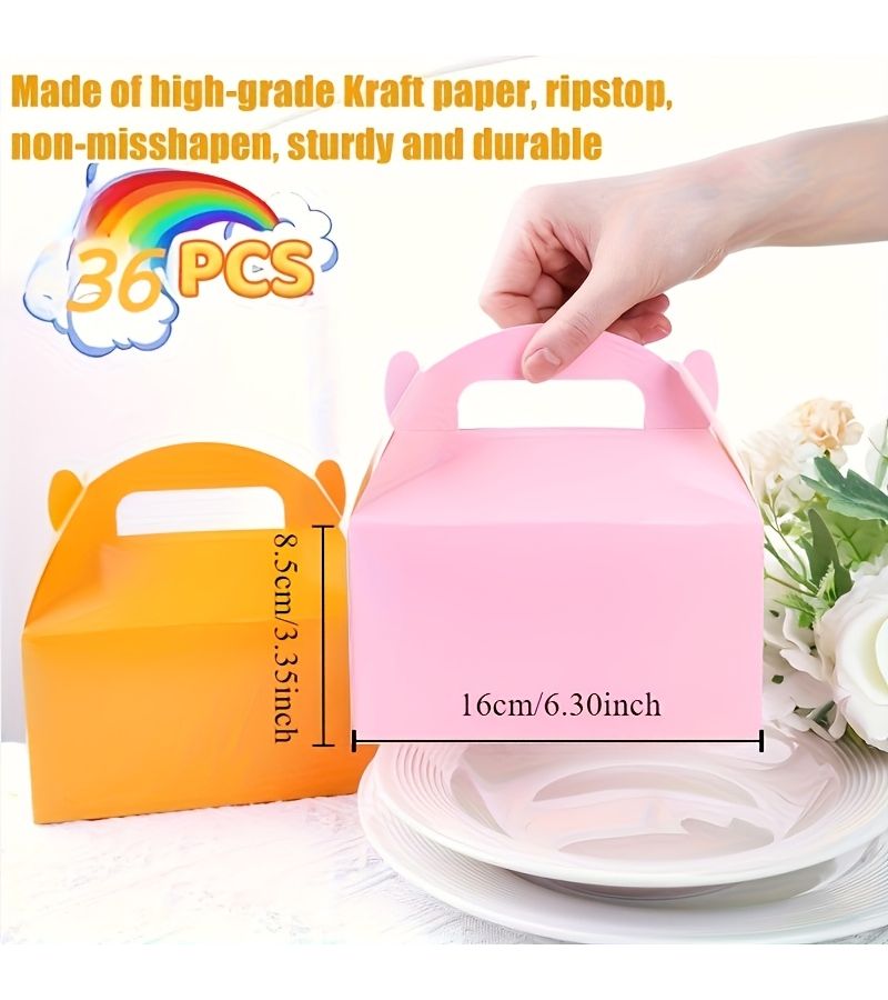 36 Vibrant Gift Boxes with Handles for Birthdays Weddings Christmas - Image 5