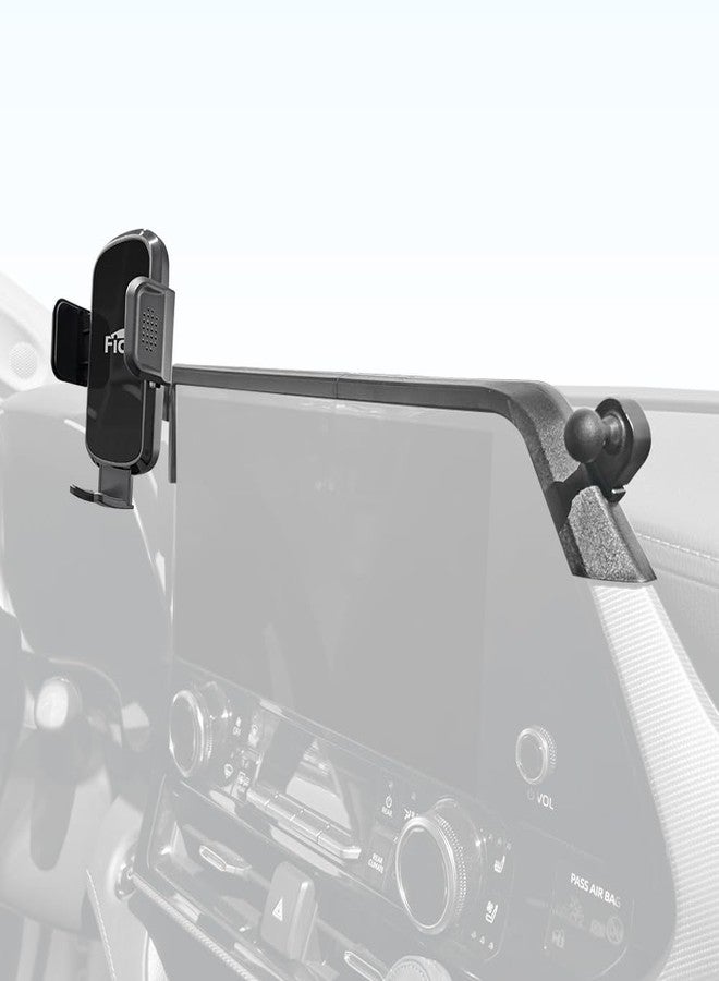 FICS Car Phone Holder for Toyota Highlander 2023, 2024, 2025 Limited, Platinum, HEV Trims with 12.3-inch Navigation Screen - Custom-Fit Mount for Seamless Interior Accessories - Image 1