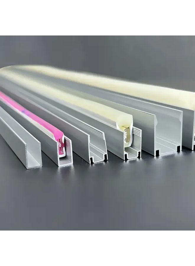10pcs 1 65 Feet Silvery Aluminum LED Channel System 6x12mm Light Strip Groove - Image 2