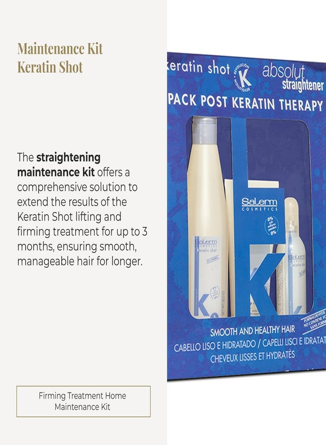 SALERM - Post Keratin Straightening - Keratin Shot Maintenance Kit with Shampoo 500 ml + Mask 200 ml + Serum 100 ml - Smooth and Hydrated Hair - Prolongs Straightening Results for 3 Months - Image 2
