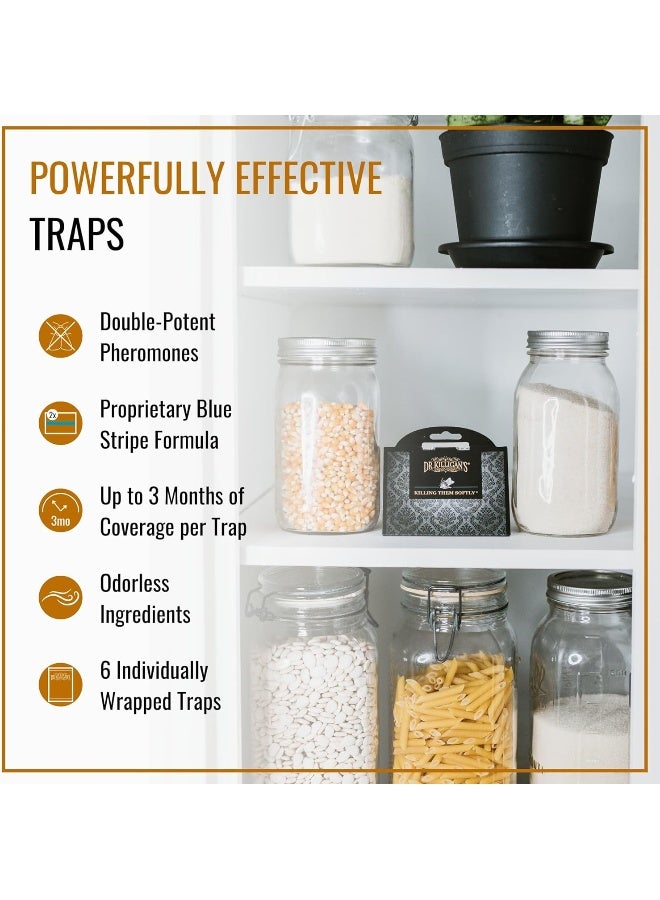 Dr. KILLIGAN'S Dr. Killigan's Premium Pantry Moth Traps with Pheromone Attractant | Safe, Non-Toxic with No Insecticides | Organic (6, Black)  - Image 2