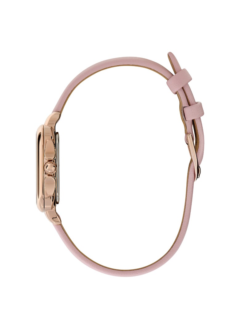 OLIVIA BURTON SQUARE ANALOG WOMEN'S LIGHT CARNATION GOLD CASE WATCH - 24000122 - Image 4