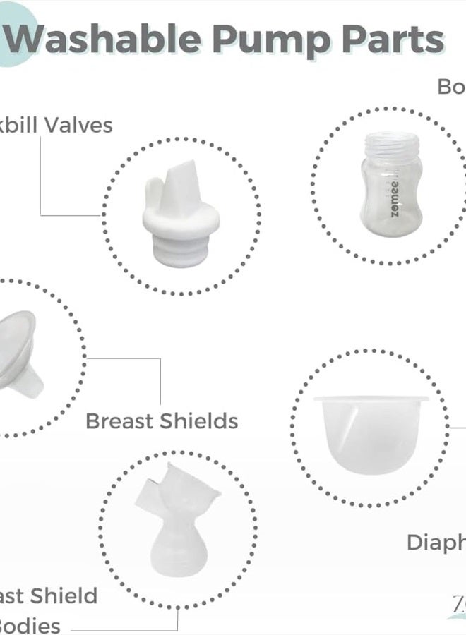 Zomee Flex Breast Nipple Shield Latch Assistance Inverted or Flat- Comfortable & Soft for Easy Pumping Use for Z1 Z2 Breast Pump (Multiple 2 Pack Sizes) (19mm) - Image 5