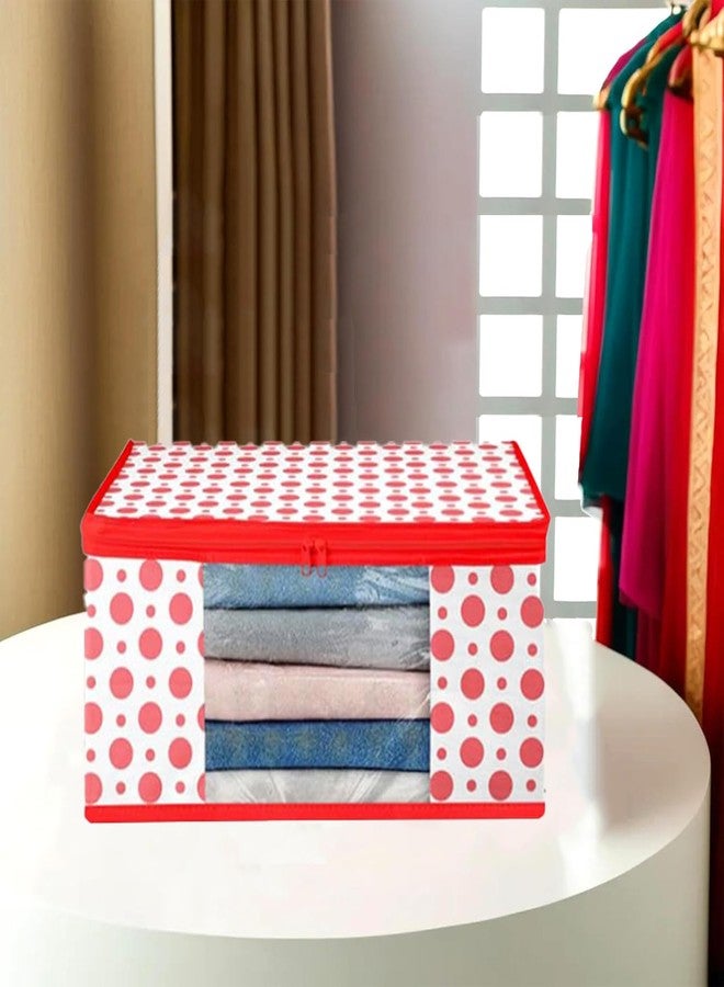 Shaping Fabric Garment Cover Non-Woven 90 GSM with Transparent Window & Double Metal Zipper - Pack of 1 | Dustproof Clothes Storage Bag for Sarees, Suits, Jackets, Shirts SCXLRL1582493517524148525510 - Image 1