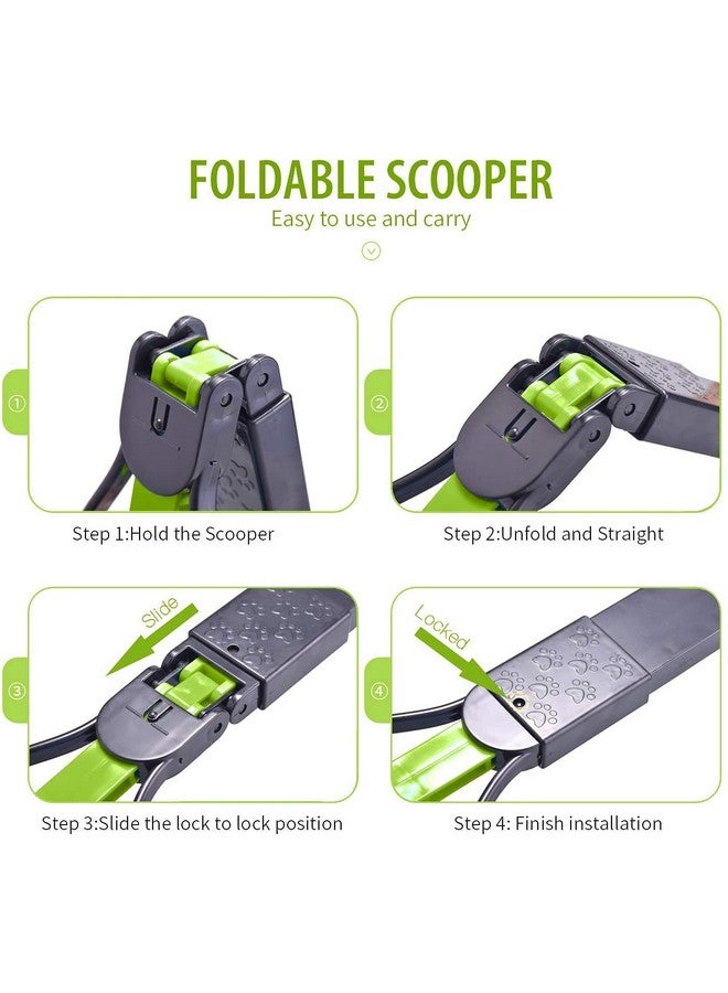 مغرفة فضلات الحيوانات الأليفة بمقبض محمول بطول 24 بوصة ومشبك تنظيف لفضلات الكلاب والقطط والحيوانات (قد يختلف اللون) كبيرة - Image 5