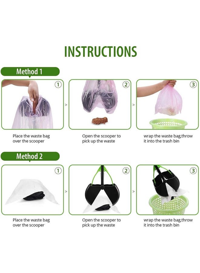 مغرفة فضلات الحيوانات الأليفة بمقبض محمول بطول 24 بوصة ومشبك تنظيف لفضلات الكلاب والقطط والحيوانات (قد يختلف اللون) كبيرة - Image 4