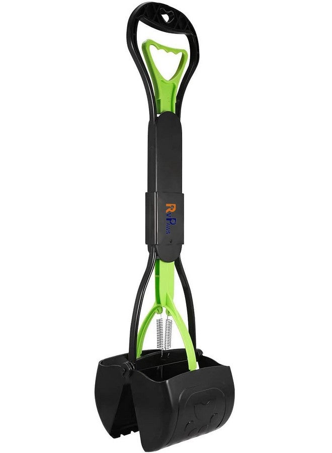 مغرفة فضلات الحيوانات الأليفة بمقبض محمول بطول 24 بوصة ومشبك تنظيف لفضلات الكلاب والقطط والحيوانات (قد يختلف اللون) كبيرة - Image 1