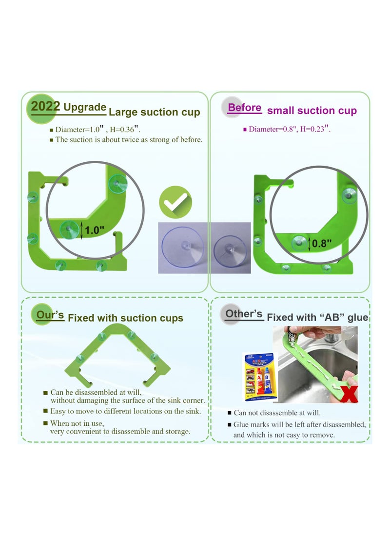 Generic - Sink Filter Net with Triangle Tri-Holder, Sink Strainer Bag, Corner Sink Strainer Basket, Kitchen Waste Storage Rack, Includes 100 Mesh Bags and 1 Holder for Easy Waste Disposal. - Image 1