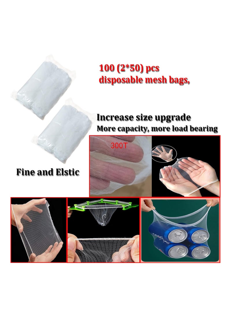 Generic - Sink Filter Net with Triangle Tri-Holder, Sink Strainer Bag, Corner Sink Strainer Basket, Kitchen Waste Storage Rack, Includes 100 Mesh Bags and 1 Holder for Easy Waste Disposal. - Image 1