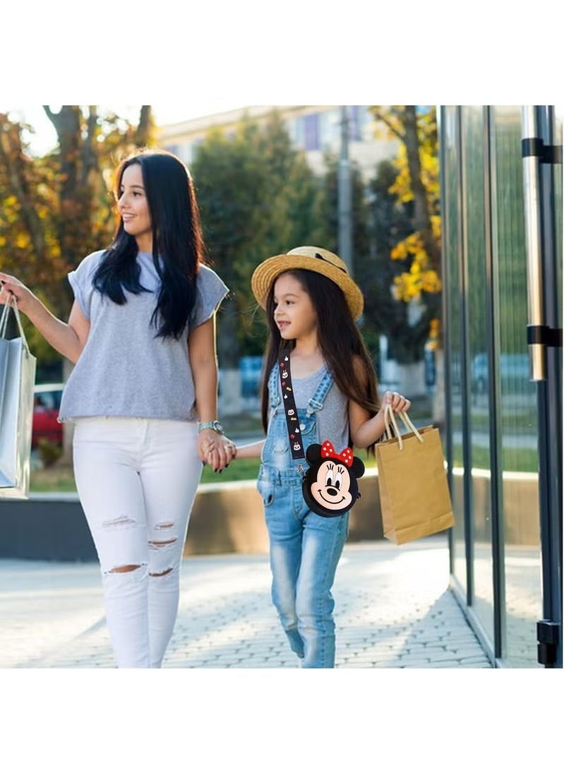 Minnie Mouse Shoulder Bag for Kids Cute Cartoon Silicone Mini Kids Purse, Cartoon Minnie Shoulder Bag with Adjustable Strap Length for Kids Gifts Birthday Gifts  - Image 3