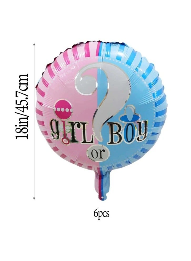 Gender Reveal Party Decorations Set of 6 18" Balloons Perfect for adding a special festive touch - Image 3