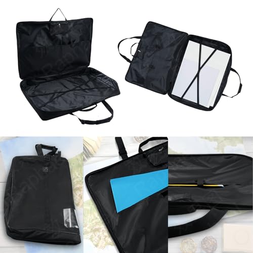 TreochtFUN Portfolio folder for artwork,artist Portfolio Case 23 X 31.5 In, Portfolio Bag A2 With Shoulder Strap, Art Carry Bag For Large Drawing Paper Post Board Supplies .(Black) - Image 4