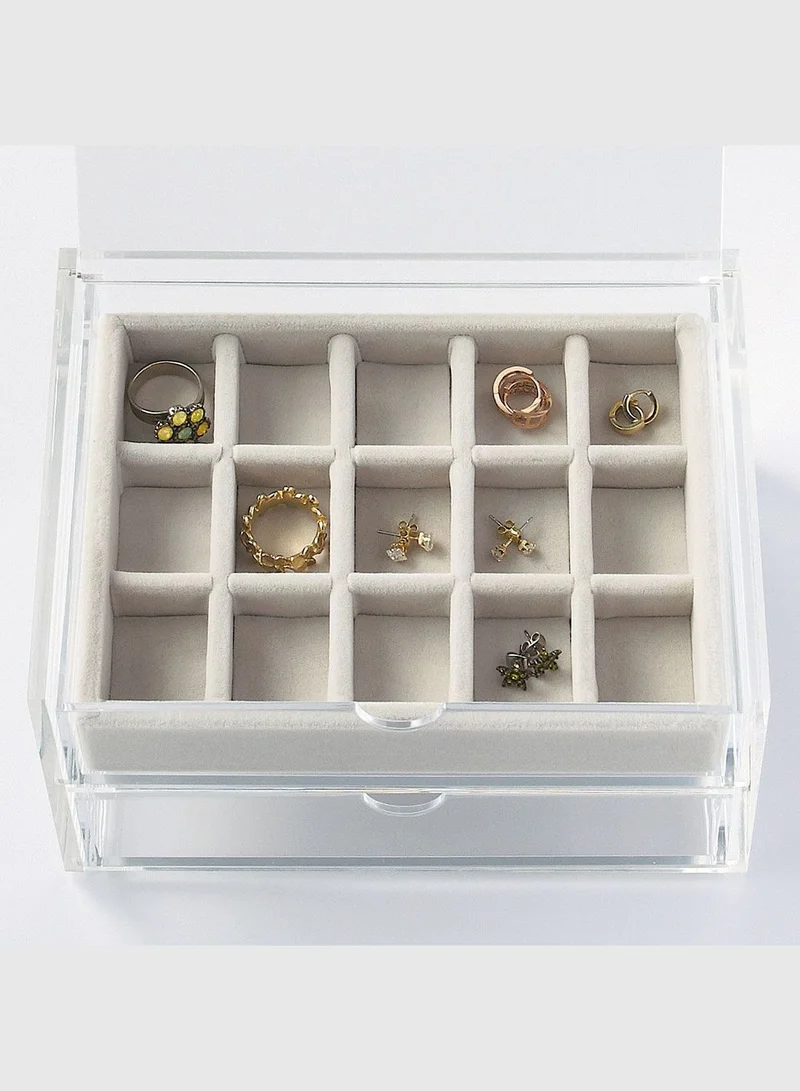 MUJI Grey Stationery Organizer Compartment Storage