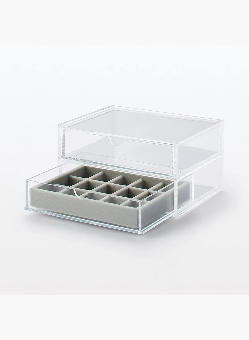 MUJI Grey Stationery Organizer Compartment Storage