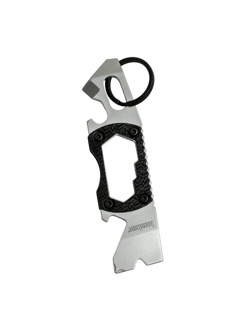 Kershaw Kershaw PT-2 Compact Keychain Pry Tool (8810X); Features Bottle Opener, Two Screwdriver Tips, Pry Bar, Wire Scraper, Three Hex Drives; Made of 8Cr13MoV Stainless Steel; 0.8 OZ, 3.75 in Length, Small  - Image 1