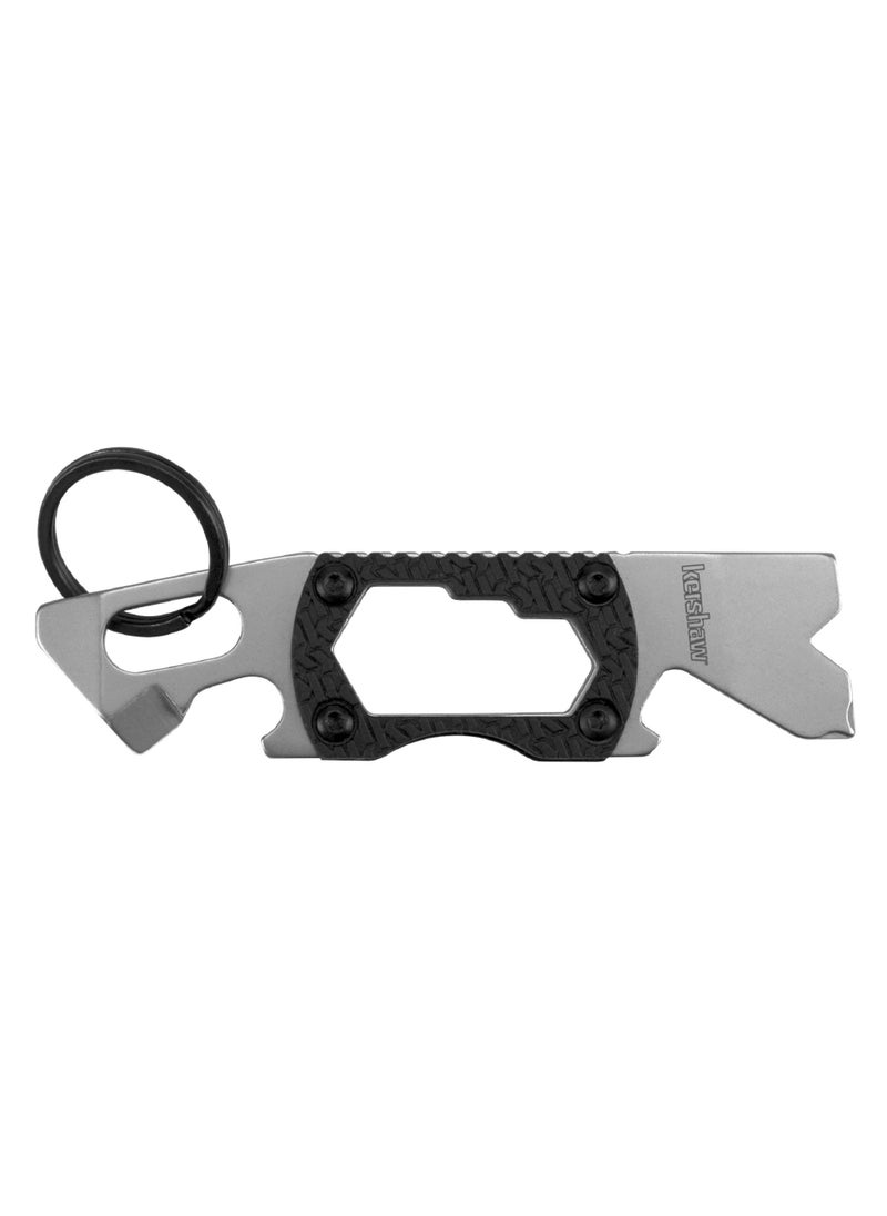 Kershaw Kershaw PT-2 Compact Keychain Pry Tool (8810X); Features Bottle Opener, Two Screwdriver Tips, Pry Bar, Wire Scraper, Three Hex Drives; Made of 8Cr13MoV Stainless Steel; 0.8 OZ, 3.75 in Length, Small  - Image 2