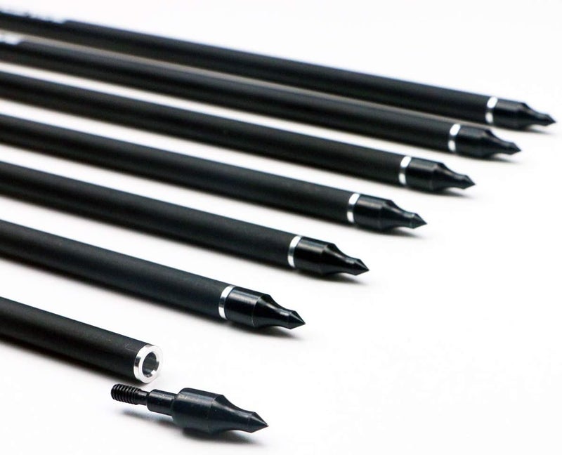 Pointdo 20inch Carbon Crossbow Bolts Crossbow Hunting Arrows with 4" Vanes and Replaced Arrowhead/Tip (12 Pack) - Image 4