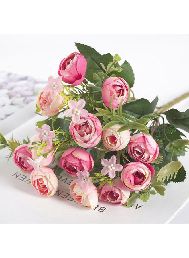 A bouquet of roses and small pink flowers - Image 1