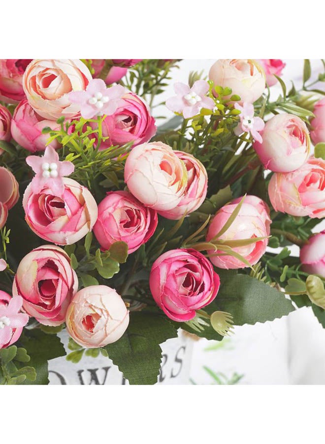 A bouquet of roses and small pink flowers - Image 2