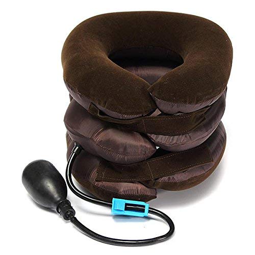 Portible Acupressure Health Care System Portable Neck Pillow Three Layer Tractor Massager Exerciser for Cervical Spine Neck Back Shoulder Pain Pack Of 1 - Image 2